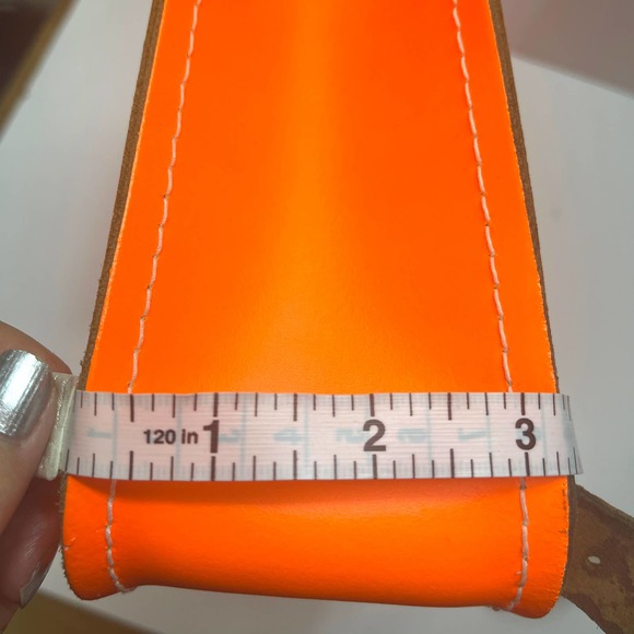 THE CAMBRIDGE SATCHEL COMPANY Neon Leather Backpack in Orange - Picture 14 of 14